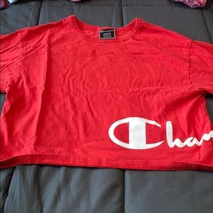 cropped champion shorts sleeve shirt